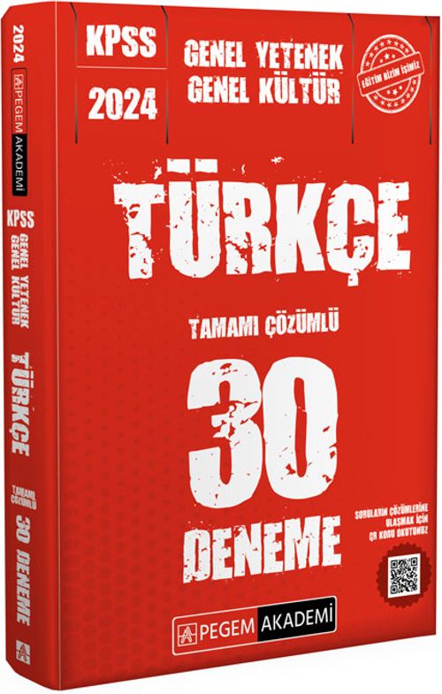 2024 KPSS Genel Kültür Genel Yetenek Türkçe 30 Deneme