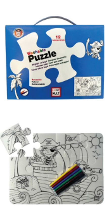 Funny Mat Washable Puzzle - Korsan Adası