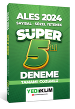 2024 Ales Sayısal - Sözel Tamamı Çözümlü Süper 5'li Deneme