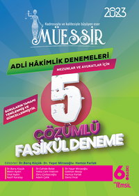 Müessir Adli Hakimlik Denemeleri- 2023 Çözümlü 5 Deneme