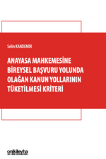 Anayasa Mahkemesine Bireysel Başvuru Yolunda Olağan Kanun Yollarının Tüketilmesi Kriteri