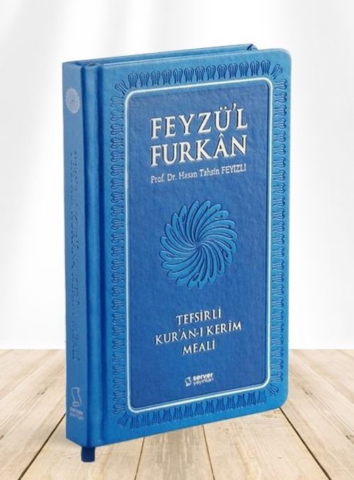 Feyzü'l Furkan Tefsirli Kur'an-ı Kerim Meali (Sempatik Cep Boy - Ciltli) - Lacivert