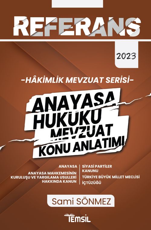 Referans Hakimlik Mevzuat Serisi Anayasa Hukuku  Mevzuat Konu Anlatımı