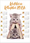 2024 Takvimli Poster - Kediler ve Kitaplar - Kitap Ev