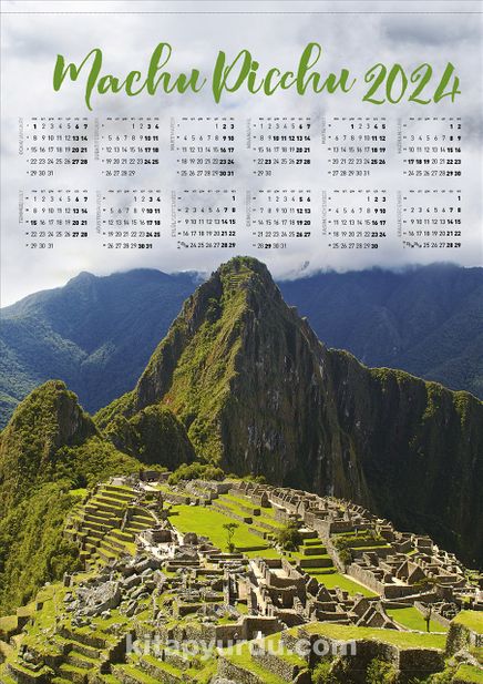 2024 Takvimli Poster - Yüksekler - Machu Pichu