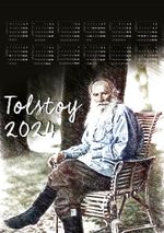 2024 Takvimli Poster - Yazarlar - Tolstoy