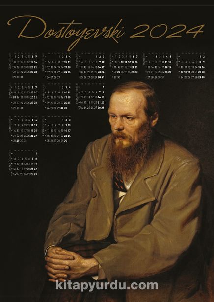 2024 Takvimli Poster - Yazarlar - Dostoyevski