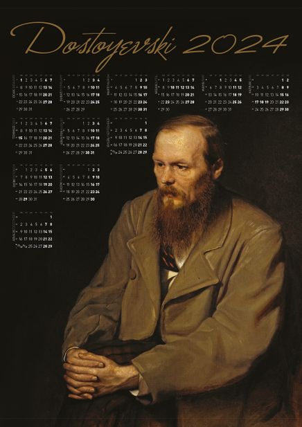 2024 Takvimli Poster - Yazarlar - Dostoyevski