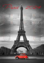 2024 Takvimli Poster - Şehirler - Paris