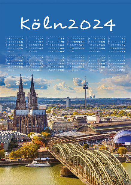 2024 Takvimli Poster - Şehirler - Köln