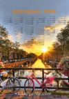 2024 Takvimli Poster - Şehirler - Amsterdam