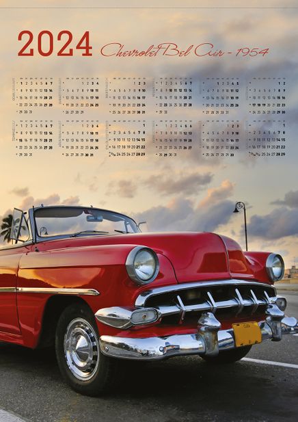 2024 Takvimli Poster - Arabalar - Chevrolet