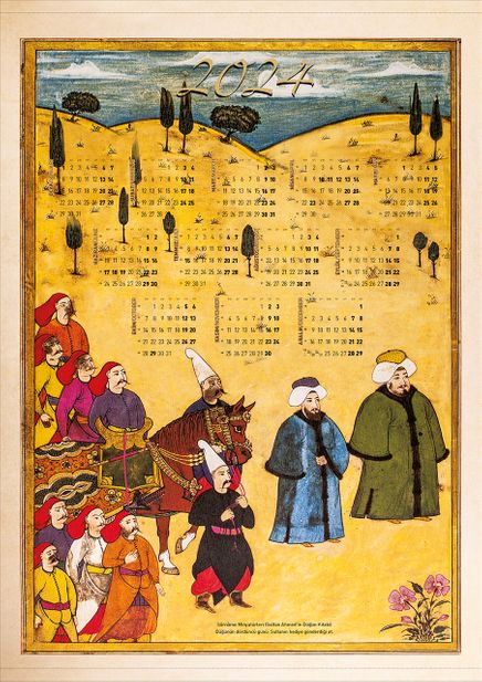 2024 Takvimli Poster - Minyatürler - Surname Hediye At