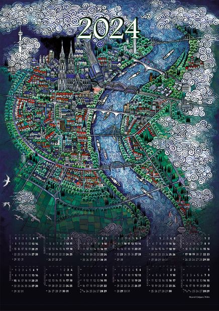 2024 Takvimli Poster - Minyatürler - Nusret Çolpan Köln