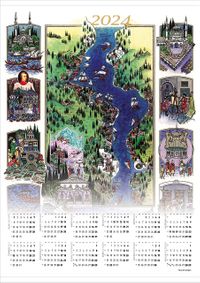 2024 Takvimli Poster - Minyatürler - Nusret Çolpan