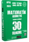2024 KPSS Genel Yetenek Genel Kültür Matematik-Geometri 30 Deneme