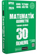 2024 KPSS Genel Yetenek Genel Kültür Matematik-Geometri 30 Deneme