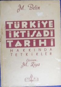 Türkiye İktisadi Tarihi Hakkında Tetkikler / 12-G-59