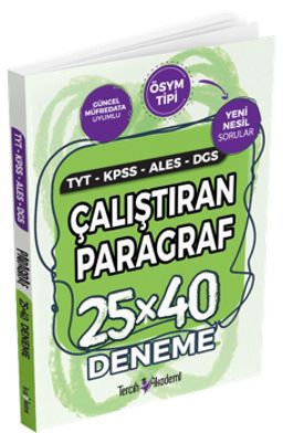 TYT-KPSS-ALES-DGS Çalıştıran Paragraf 25x40 Deneme