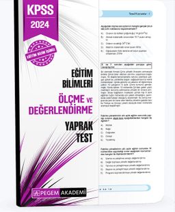 2024 KPSS Eğitim Bilimleri Ölçme ve Değerlendirme Yaprak Test