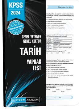 2024 KPSS Genel Yetenek Genel Kültür Tarih Yaprak Test