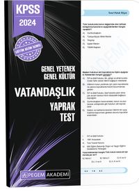 2024 KPSS Genel Yetenek Genel Kültür Vatandaşlık Yaprak Test