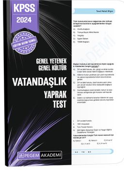 2024 KPSS Genel Yetenek Genel Kültür Vatandaşlık Yaprak Test
