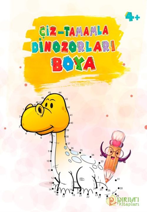 Çiz-Tamamla Dinozorları Boya