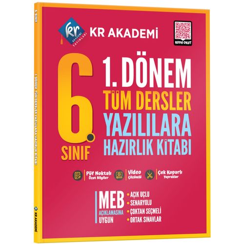 6. Sınıf 1. Dönem Tüm Dersler Yazılılara Hazırlık Kitabı