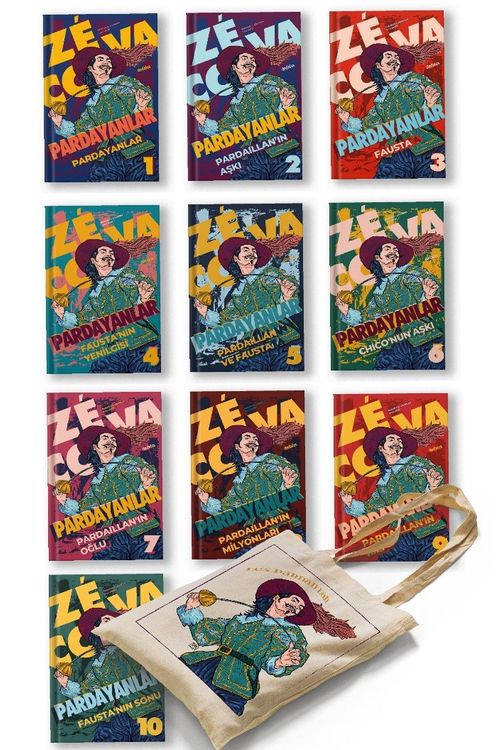 Pardayanlar Seti (Sert Kapak 10 Kitap Takım)  (Özel Baskılı Çanta Hediyeli)