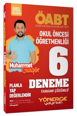 2024 ÖABT Okul Öncesi Öğretmenliği Çözümlü 6 Deneme (Planla Yap Değerlendir)