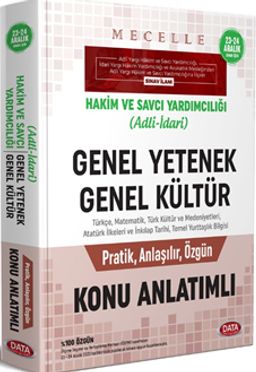 Mecelle Hakim Ve Savcı Yardımcılığı (Adli-İdari) Genel Yetenek - Genel Kültür Konu Anlatımlı 