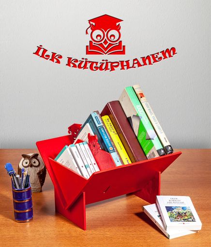 Masaüstü İlk Kütüphanem - Kırmızı (BK-KT001)