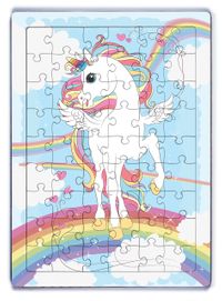 Unicorn ve Gökkuşağı Ahşap Puzzle 54 Parça (LIV-49) 