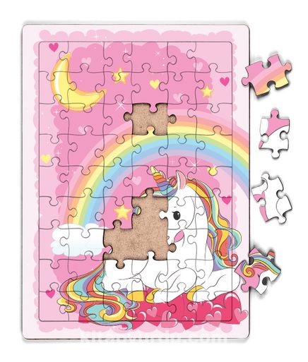 Unicorn Pembe Düşler Ahşap Puzzle 54 Parça (LIV-47)