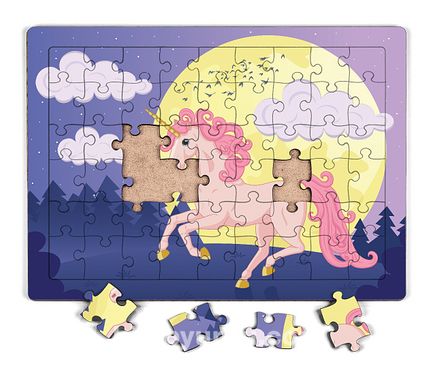 Unicorn Ay Işığı Ahşap Puzzle 54 Parça (LIV-46)	