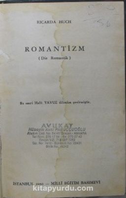 Romantizm 1. Cilt  / 11-Z-179