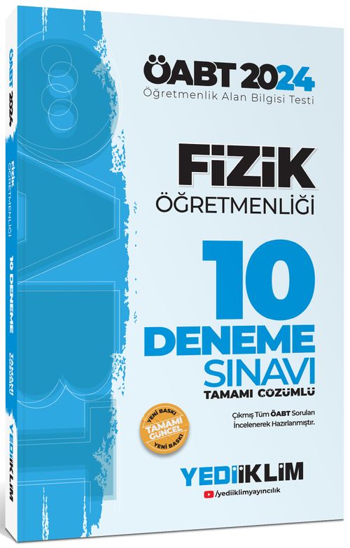 2024 ÖABT Fizik Öğretmenliği Tamamı Çözümlü 10 Deneme Sınavı