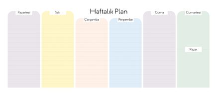 Haftalık Planlayıcı Yatay 2