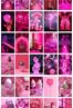 Neon Pembe Temalı 99 Adet Duvar Poster - Kolaj Seti Oda Dekoru (Paspartulu)</span>