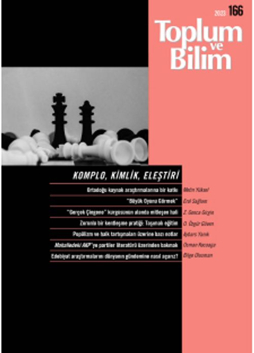 Toplum ve Bilim Sayı:166 2023