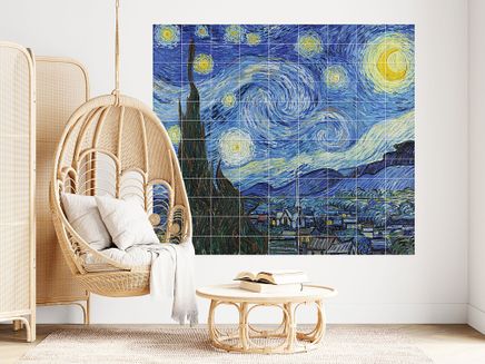 Van Gogh Yıldızlı Geceler Mega Poster 108 Adet Duvar Poster Seti Oda Dekoru