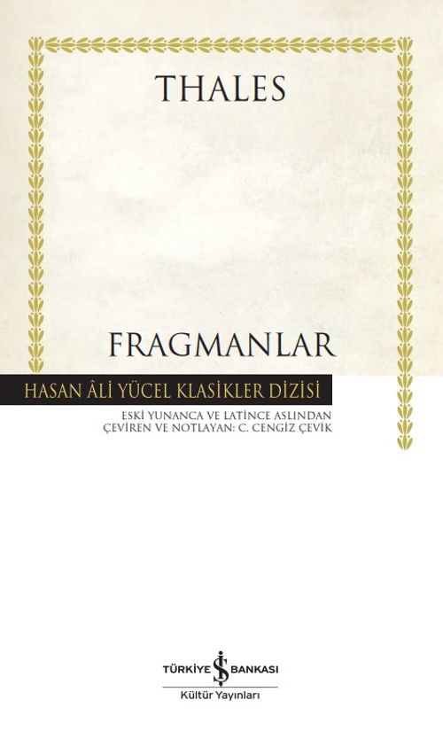 Fragmanlar (Thales) (Karton Kapak)