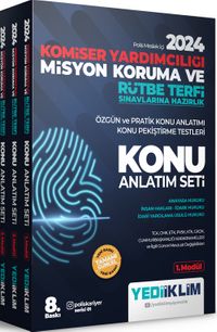 2024 Komiser Yardımcılığı Misyon Koruma ve Rütbe Terfi Sınavlarına Hazırlık Anayasa Hukuku - İnsan Hakları - İdare Hukuku - İdari Yargılama Usulü Hukuku Konu Anlatım Seti  (3 Kitap)