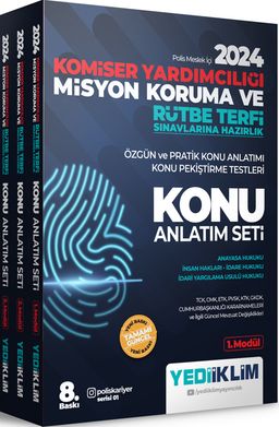 2024 Komiser Yardımcılığı Misyon Koruma ve Rütbe Terfi Sınavlarına Hazırlık Anayasa Hukuku - İnsan Hakları - İdare Hukuku - İdari Yargılama Usulü Hukuku Konu Anlatım Seti  (3 Kitap)