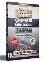 2024 KPSS Eğitim Bilimleri Çıkması Muhtemel Tüm Dersler Tamamı Çözümlü Soru Bankası 