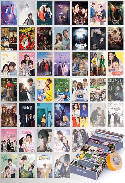 K-Drama Temalı 45 Adet Duvar Poster - Kolaj Seti Oda Dekoru