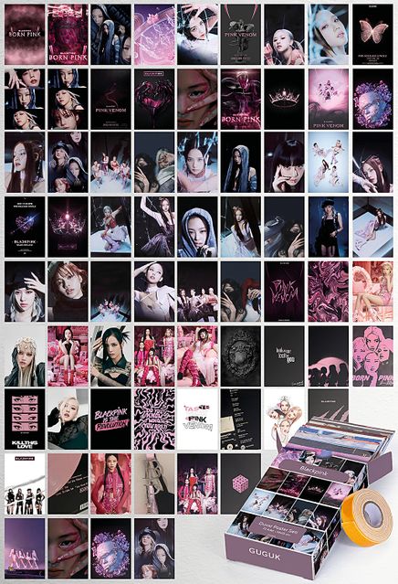 Blackpink Temalı 72 Adet Duvar Poster - Kolaj Seti Oda Dekoru