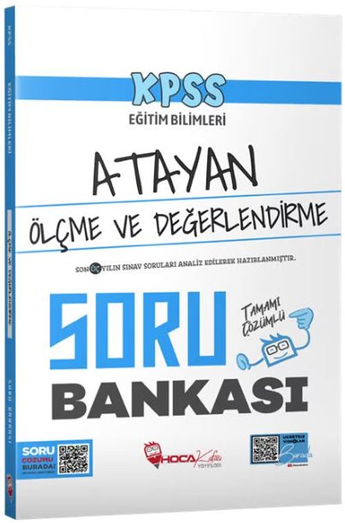 KPSS Eğitim Bilimleri Ölçme ve Değerlendirme Atayan Soru Bankası Çözümlü 