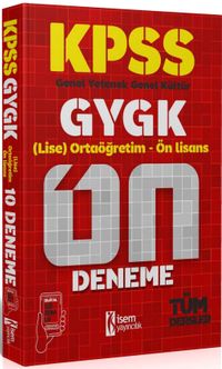 2024 KPSS Genel Yetenek Genel Kültür Ortaöğretim-Önlisans 10 Deneme Dijital Çözümlü